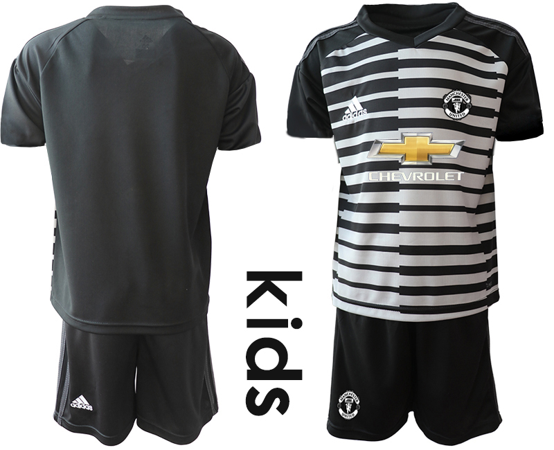 Youth 2020-2021 club Manchester United black goalkeeper blank Soccer Jerseys
